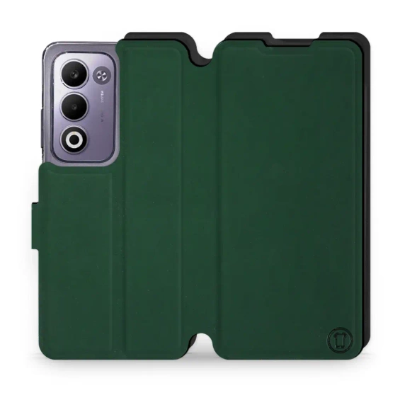 Etui Soft Touch do OPPO A5m - wzór Miejska zieleń z czernią