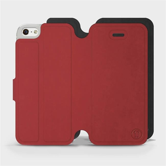 Etui Soft Touch do Apple iPhone 5s - wzór Zachodząca czerwień z czernią