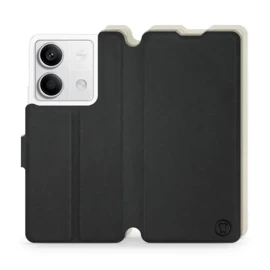 Etui Soft Touch do Xiaomi Redmi Note 13 5G - wzór Satynowa czerń z platyną