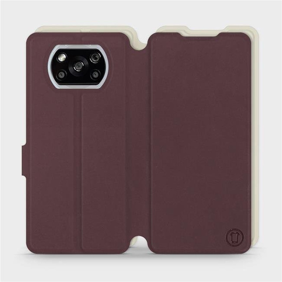 Etui Soft Touch do Xiaomi POCO X3 NFC - wzór Matowy burgund z platyną