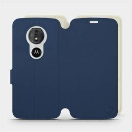 Etui Soft Touch do Motorola Moto E5 - wzór Głęboki granat z platyną