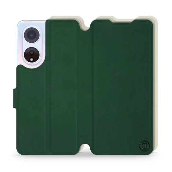 Etui Soft Touch do OPPO A98 5G - wzór Miejska zieleń z platyną