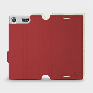 Etui Soft Touch do Sony Xperia XZ1 Compact - wzór Zachodząca czerwień z platyną