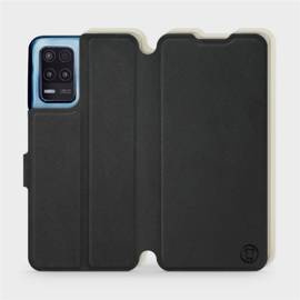 Etui Soft Touch do Realme 8 5G - wzór Satynowa czerń z platyną