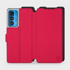 Etui Soft Touch do Motorola Edge 20 Pro - wzór Żywa czerwień z czernią