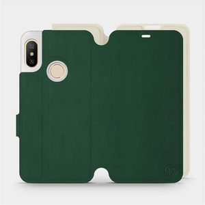 Etui Soft Touch do Xiaomi Mi A2 Lite - wzór Miejska zieleń z platyną