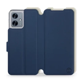 Etui Soft Touch do Motorola Moto G54 5G - wzór Głęboki granat z platyną