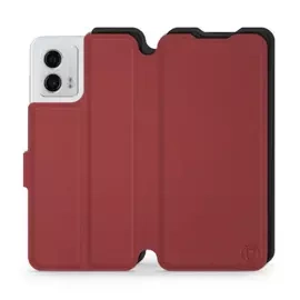 Etui Soft Touch do Motorola Moto G53 5G - wzór Zachodząca czerwień z czernią