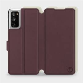 Etui Soft Touch do Samsung Galaxy S20 FE - wzór Matowy burgund z platyną