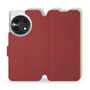 Etui Soft Touch do OnePlus 11 5G - wzór Zachodząca czerwień z platyną