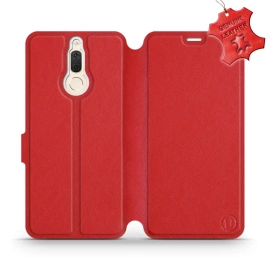 Etui ze skóry naturalnej do Huawei Mate 10 Lite - wzór Red Leather