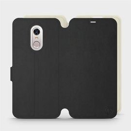 Etui Soft Touch do Xiaomi Redmi 5 Plus - wzór Satynowa czerń z platyną