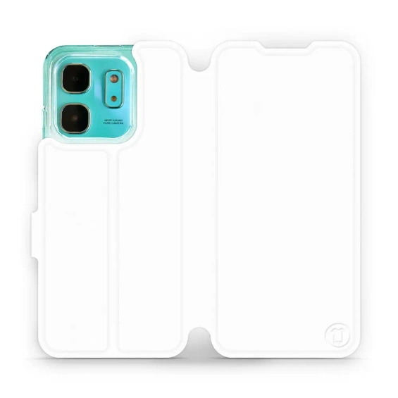 Etui do Infinix HOT 50i - wzór White&Orange
