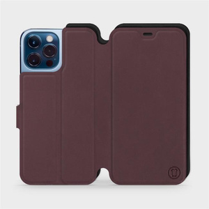 Etui Soft Touch do Apple iPhone 13 Pro Max - wzór Matowy burgund z czernią