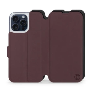 Etui Soft Touch do Apple iPhone 15 Pro Max - wzór Matowy burgund z czernią