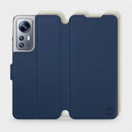Etui Soft Touch do Xiaomi 12S - wzór Głęboki granat z platyną