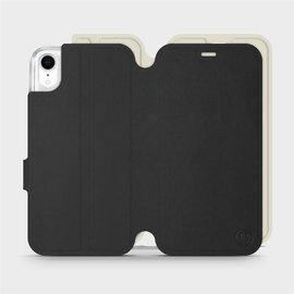 Etui Soft Touch do Apple iPhone XR - wzór Satynowa czerń z platyną