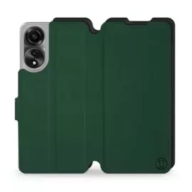 Etui Soft Touch do OPPO A78 5G - wzór Miejska zieleń z czernią