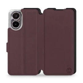 Etui Soft Touch do Realme C67 4G - wzór Matowy burgund z czernią