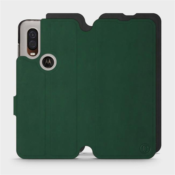 Etui Soft Touch do Motorola One Vision - wzór Miejska zieleń z czernią