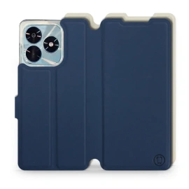 Etui Soft Touch do Huawei Honor X5c Plus - wzór Głęboki granat z platyną