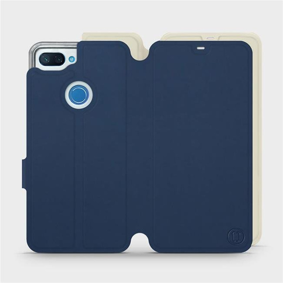 Etui Soft Touch do Xiaomi Mi 8 Lite - wzór Głęboki granat z platyną