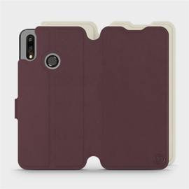 Etui Soft Touch do Huawei P Smart 2019 - wzór Matowy burgund z platyną