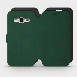 Etui Soft Touch do Samsung Galaxy J3 2016 - wzór Miejska zieleń z czernią