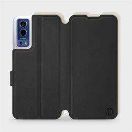 Etui Soft Touch do Vivo Y72 5G - wzór Satynowa czerń z platyną