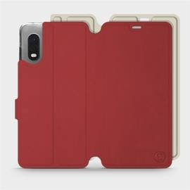 Etui Soft Touch do Samsung Galaxy Xcover PRO - wzór Zachodząca czerwień z platyną