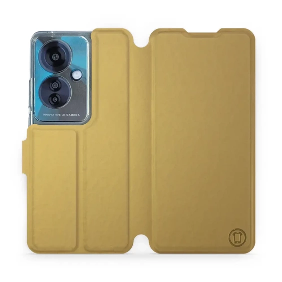 Etui do OPPO Reno 11F - wzór Gold&Orange