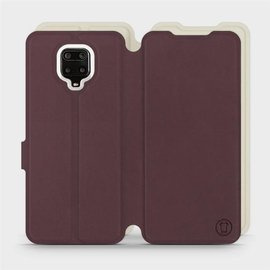 Etui Soft Touch do Xiaomi Redmi Note 9 Pro - wzór Matowy burgund z platyną