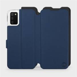 Etui Soft Touch do Samsung Galaxy A02S - wzór Głęboki granat z czernią