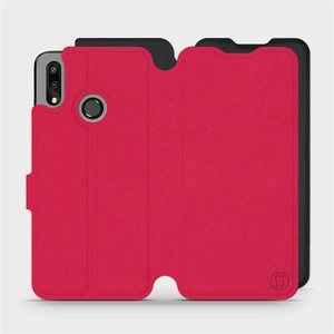 Etui Soft Touch do Huawei P Smart 2019 - wzór Żywa czerwień z czernią