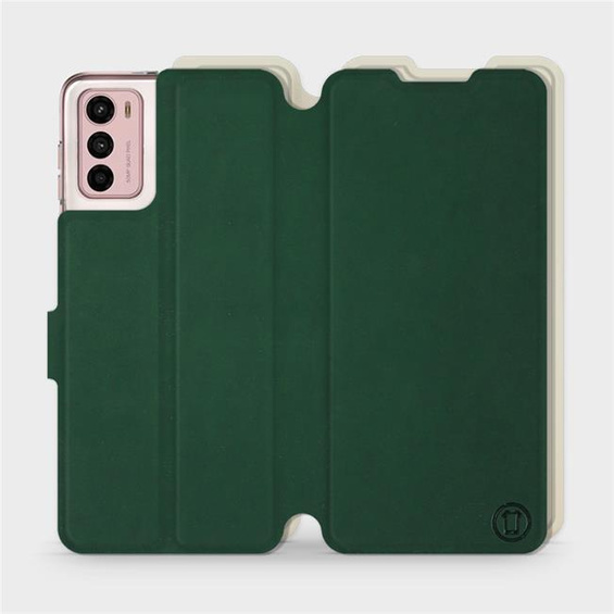 Etui Soft Touch do Motorola Moto G42 - wzór Miejska zieleń z platyną