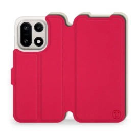 Etui Soft Touch do OnePlus 15 - wzór Żywa czerwień z platyną