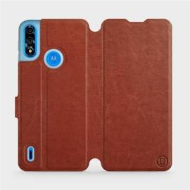 Etui do Motorola Moto E7 Power - wzór Brown&Orange