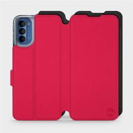 Etui Soft Touch do Motorola Moto G41 - wzór Żywa czerwień z czernią