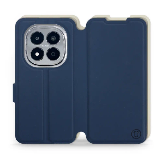 Etui Soft Touch do Xiaomi Redmi Note 15 Pro 5G - wzór Głęboki granat z platyną