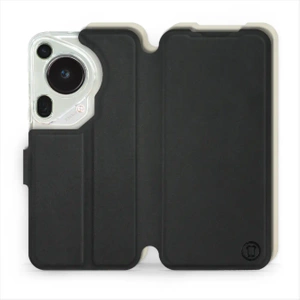 Etui Soft Touch do Huawei Pura 70 Ultra - wzór Satynowa czerń z platyną