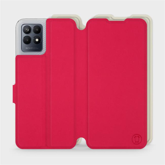 Etui Soft Touch do Realme Narzo 50 - wzór Żywa czerwień z platyną