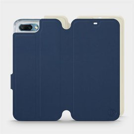 Etui Soft Touch do Huawei Honor 10 - wzór Głęboki granat z platyną