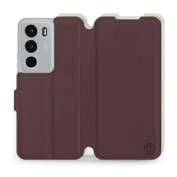 Etui Soft Touch do Realme C71 - wzór Matowy burgund z platyną