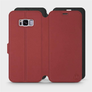Etui Soft Touch do Samsung Galaxy S8 - wzór Zachodząca czerwień z czernią