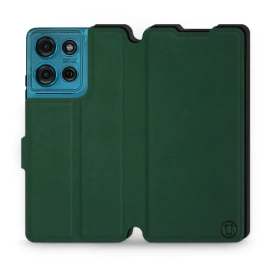 Etui Soft Touch do Motorola Moto G75 5G - wzór Miejska zieleń z czernią