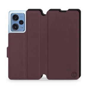 Etui Soft Touch do Xiaomi Redmi Note 12 Pro 5G - wzór Matowy burgund z czernią