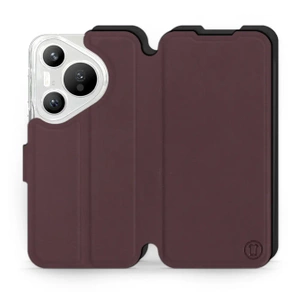 Etui Soft Touch do Huawei Pura 70 - wzór Matowy burgund z czernią