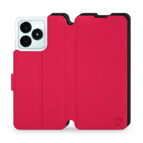 Etui Soft Touch do Realme C51 - wzór Żywa czerwień z czernią