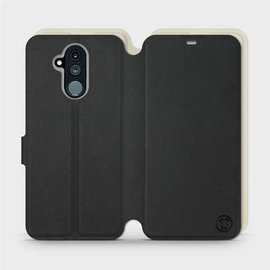 Etui Soft Touch do Huawei Mate 20 Lite - wzór Satynowa czerń z platyną