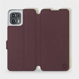Etui Soft Touch do Motorola Edge 20 Lite - wzór Matowy burgund z platyną